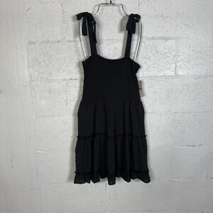 Miken Juniors' Smocked Swim Cover-Up Dress black large